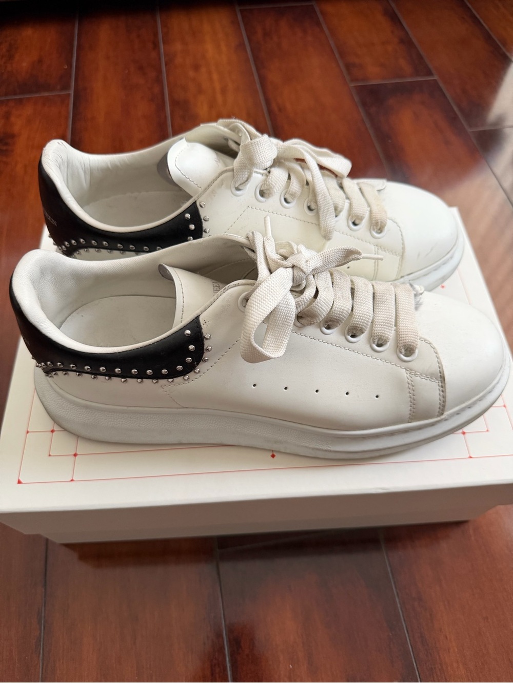 Alexander McQueen White and Black Sneakers